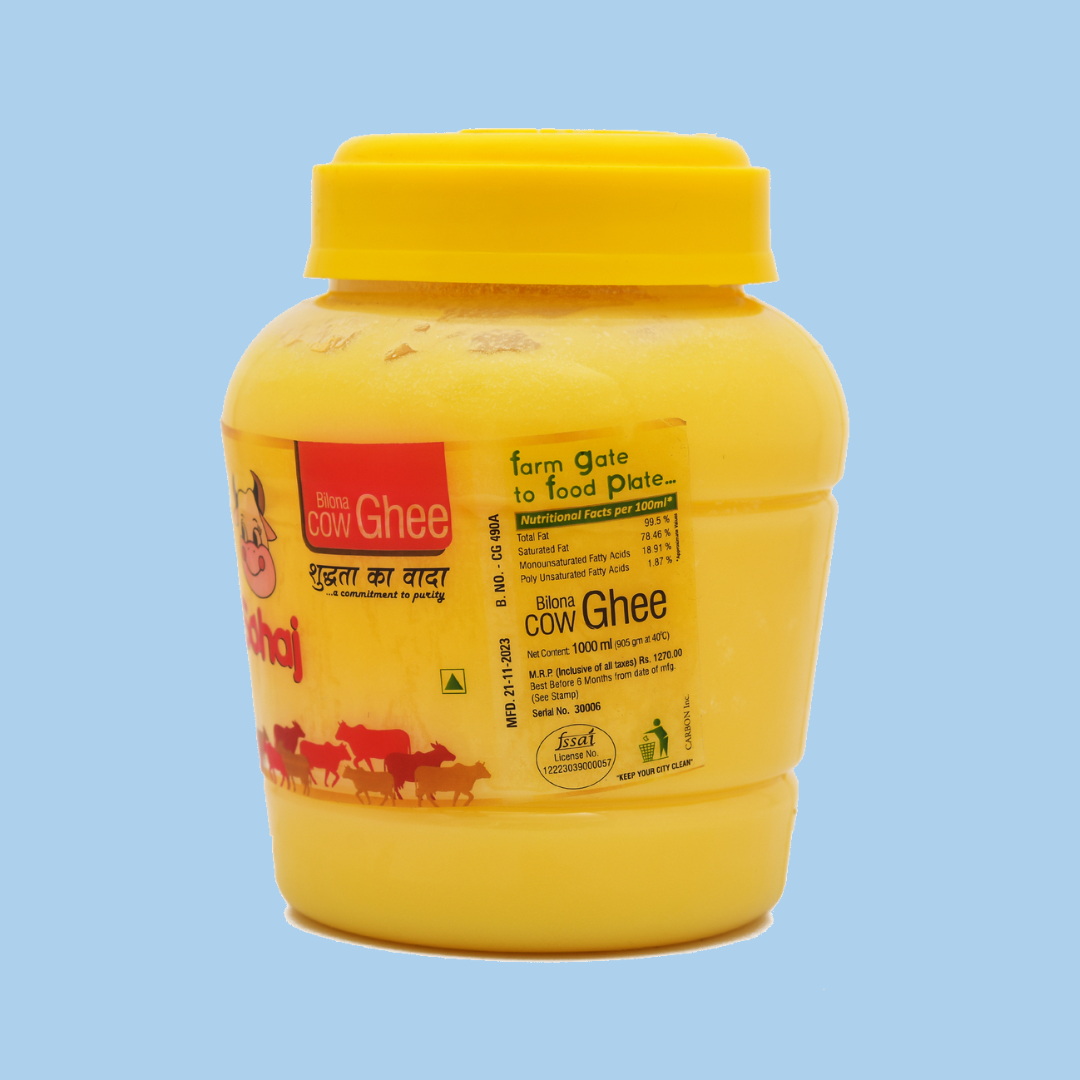 Bilona Cow Ghee - 1 Liter Pet Jar