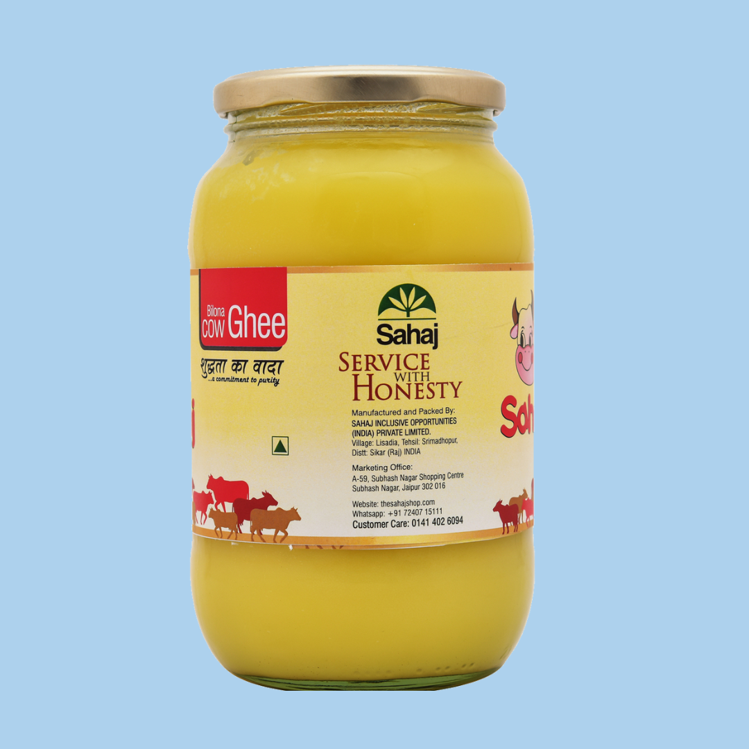 Bilona Cow Ghee - 1 Liter Glass Jar