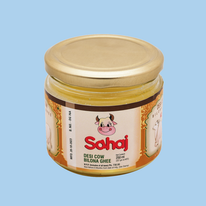 Desi Bilona Cow Ghee (A2) - 250 ml.