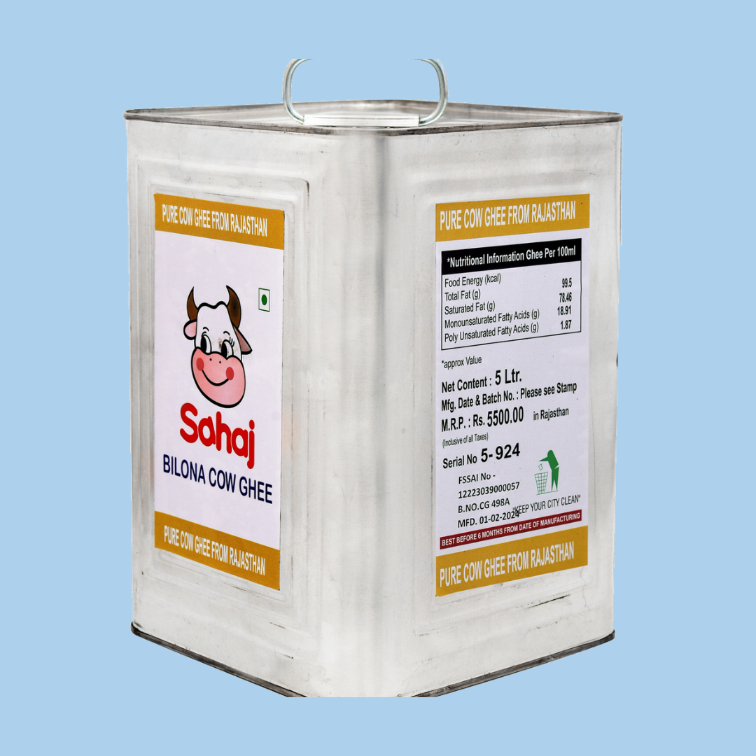 Economy Pack Bilona Cow Ghee - 5 Liter