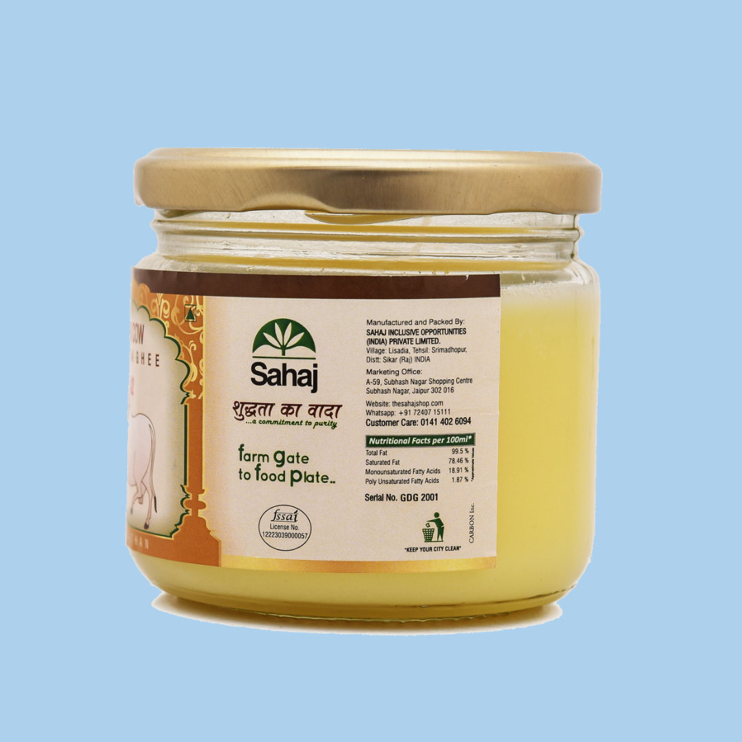 Desi Bilona Cow Ghee (A2) - 250 ml.