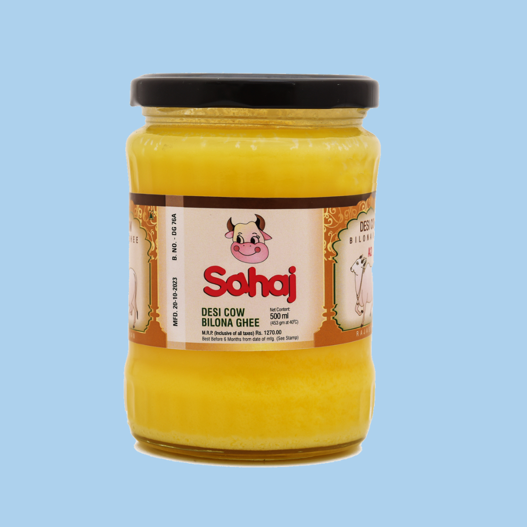 Desi Bilona Cow Ghee (A2) - 500 ml.