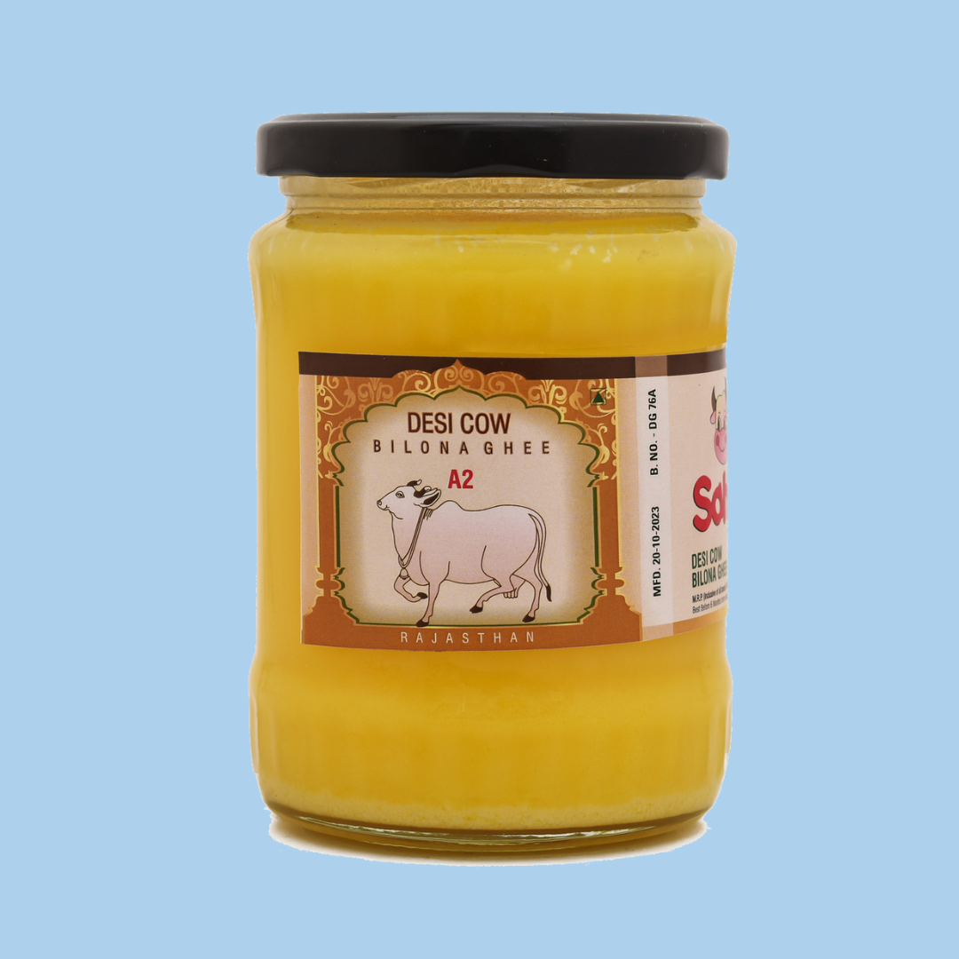 Desi Bilona Cow Ghee (A2) - 500 ml.