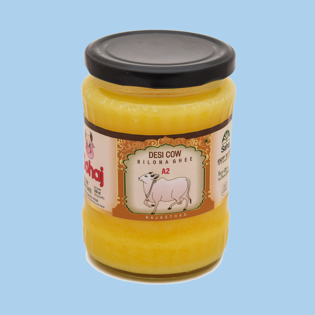 Desi Bilona Cow Ghee (A2) - 500 ml.